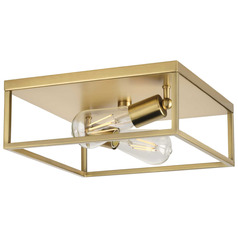 Progress Lighting Perimeter Satin Brass Flushmount Light