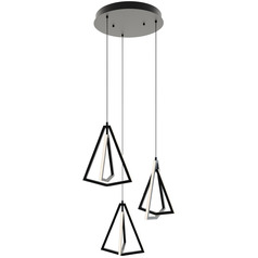 Afx Lighting Gianna Black LED Multi-Light Pendant
