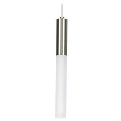 Progress Lighting Kylo LED Brushed Nickel LED Mini-Pendant Light with Cylindrical Shade