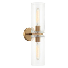 Matteo Lighting Lincoln Aged Gold Brass Vertical Bathroom Light