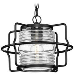 Progress Lighting Keegan Matte Black Outdoor Hanging Light