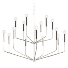 Mitzi Hudson Polished Nickel 15-Light Chandelier