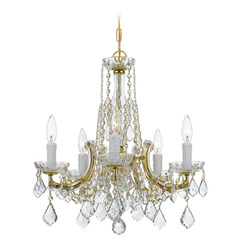 Crystorama Lighting Maria Theresa Gold Crystal Chandelier