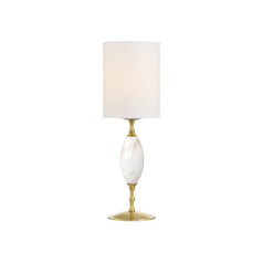 Marche Cordless Rechargeable Lamp in White & Brass by Currey & Company