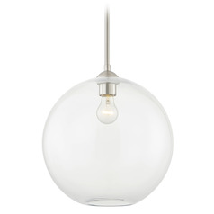 Gala Fuse Pendant in Satin Nickel with Clear Glass by Design Classics