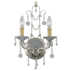 Crystorama Lighting Paris Market Silver Leaf Sconce