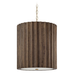 Capital Lighting Cody Matte Brass Pendant Light with Drum Shade