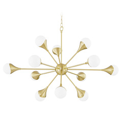 Mitzi Ariana Aged Brass 12-Light Chandelier