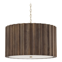 Capital Lighting Cody Matte Brass Pendant Light with Drum Shade