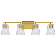 Progress Lighting Vertex Brushed Gold Bathroom Light