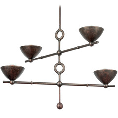 Troy Lighting Vishal Black Patina Gold LED Chandelier