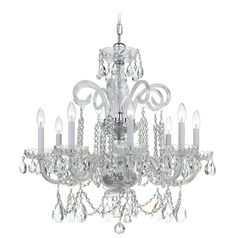 Crystorama Lighting Traditional Crystal Polished Chrome Crystal Chandelier