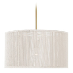 Capital Lighting Tara Matte Brass Pendant Light with Drum Shade
