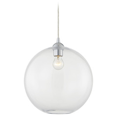 Gala Fuse Cord Pendant in Chrome with Clear Glass 10-Foot by Design Classics