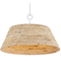 Troy Lighting Sequoia Gesso White LED Pendant Light with Empire Shade