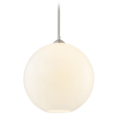 Gala Fuse Pendant in Satin Nickel with Milk Glass by Design Classics