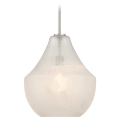 Minka Lavery Pacific Brushed Nickel Pendant Light with Bowl / Dome Shade
