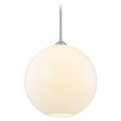 Gala Fuse Pendant in Chrome with Milk Glass by Design Classics