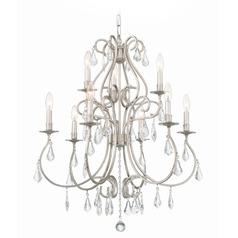 Crystorama Lighting Ashton Olde Silver Crystal Chandelier
