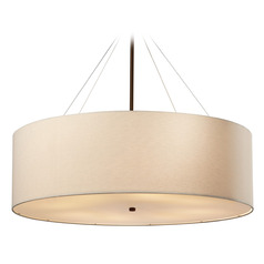 Justice Design Group Classic Dark Bronze Pendant Light with Drum Shade