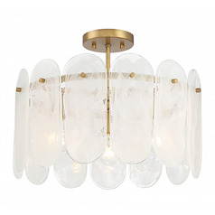Minka Lavery Risen Oldmill Legacy Brass Semi-Flushmount Light