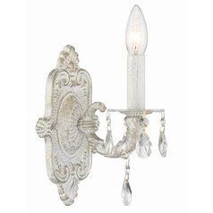 Crystorama Lighting Paris Market Antique White Sconce