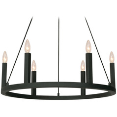 Afx Lighting Grace Black Chandelier