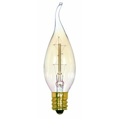 Incandescent CA8 Light Bulb Candelabra Base Dimmable