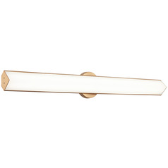 Matteo Lighting Jade Aged Gold Brass LED Vertical Bathroom Light