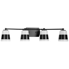 Progress Lighting Haven Matte Black Bathroom Light