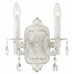Crystorama Lighting Paris Market Antique White Sconce