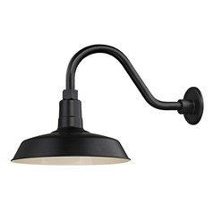Black Gooseneck Barn Light with 12