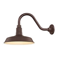 Bronze Gooseneck Barn Light with 12