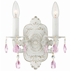 Crystorama Lighting Paris Market Antique White Sconce