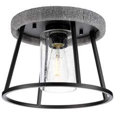 Progress Lighting Laramie Matte Black Flushmount Light