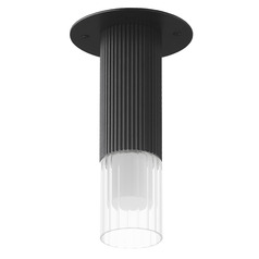 Et2 Reeds Black LED Flushmount Light