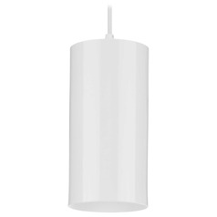 Progress Lighting 6in Cyl Rnds White Outdoor Hanging Light