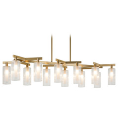 Matteo Lighting Kristof Aged Gold Brass LED Island Light