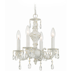 Crystorama Lighting Paris Market Antique White Crystal Chandelier