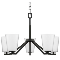 Progress Lighting Vertex Matte Black Chandelier