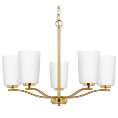 Progress Lighting Adley Satin Brass Chandelier