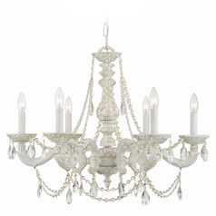 Crystorama Lighting Paris Market Antique White Crystal Chandelier