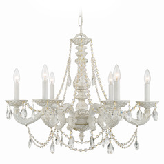 Crystorama Lighting Paris Market Antique White Crystal Chandelier