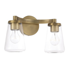 Homeplace By Capital Lighting Aaron Aged Brass Bathroom Light