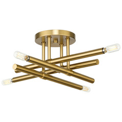 Progress Lighting Arya Brushed Gold Semi-Flushmount Light