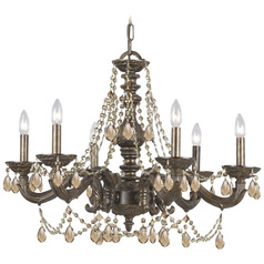 Crystorama Lighting Paris Market Venetian Bronze Crystal Chandelier