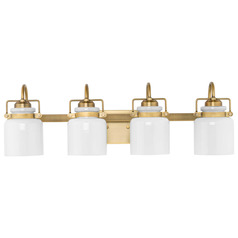 Progress Lighting Fessler Vintage Brass Bathroom Light