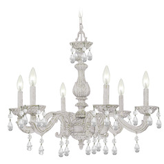 Crystorama Lighting Paris Market Antique White Crystal Chandelier