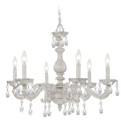 Crystorama Lighting Paris Market Antique White Crystal Chandelier