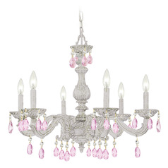 Crystorama Lighting Paris Market Antique White Crystal Chandelier